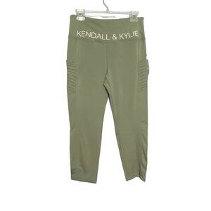 Kendall & Kylie Foggy Green Athletic‎ Leggings Size Large